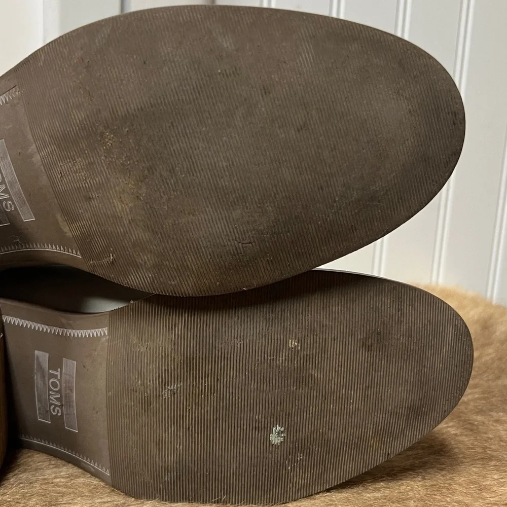 Toms Esme Leather Ankle Boots Booties 7